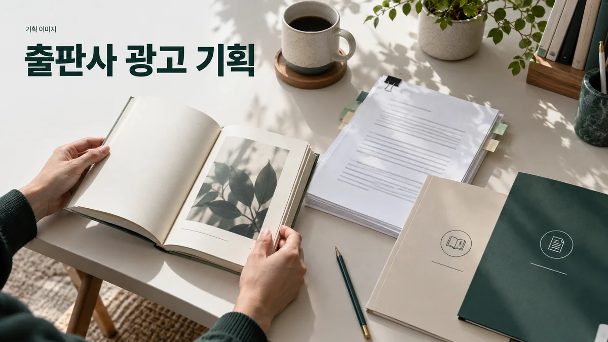 출판사의 도서 구매 안내와 원고 의뢰 자료를 구분하는 기획 이미지