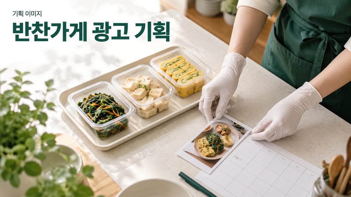반찬가게의 당일 판매와 정기 식단 주문 자료를 구분하는 기획 이미지