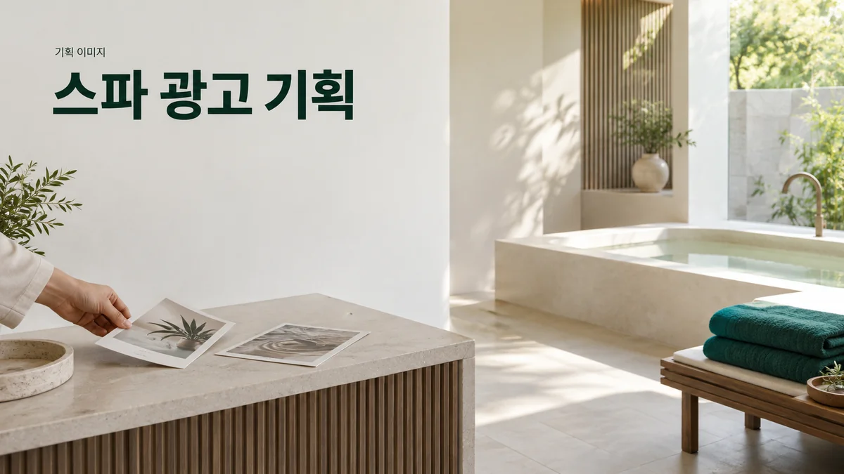 스파의 관리 프로그램과 시설 이용 안내를 나누어 준비하는 기획 이미지