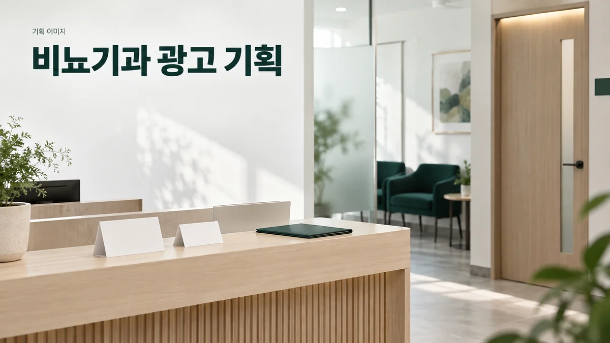 진료 상담과 방문 예약 안내를 준비한 빈 접수 공간의 기획 이미지입니다.