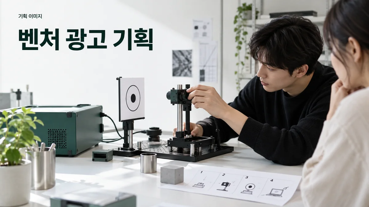 기술 시제품과 고객 도입 절차를 함께 검토하는 벤처 기획 이미지입니다.