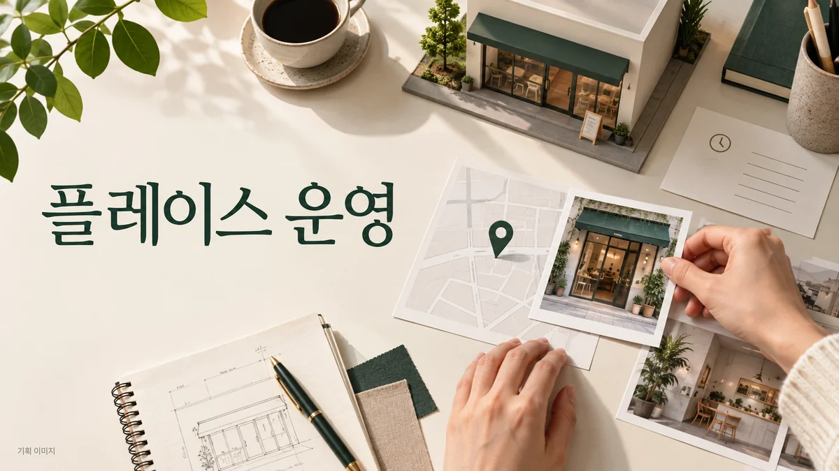 매장 입구·위치·운영시간 정보를 맞추는 플레이스 운영 기획 장면