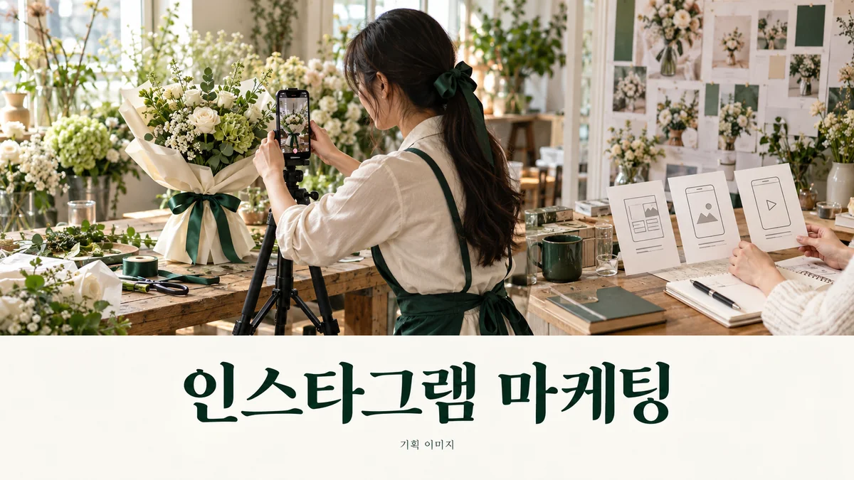 원본 사진과 세로 영상, 화면별 콘텐츠를 준비하는 인스타그램 마케팅 기획 이미지