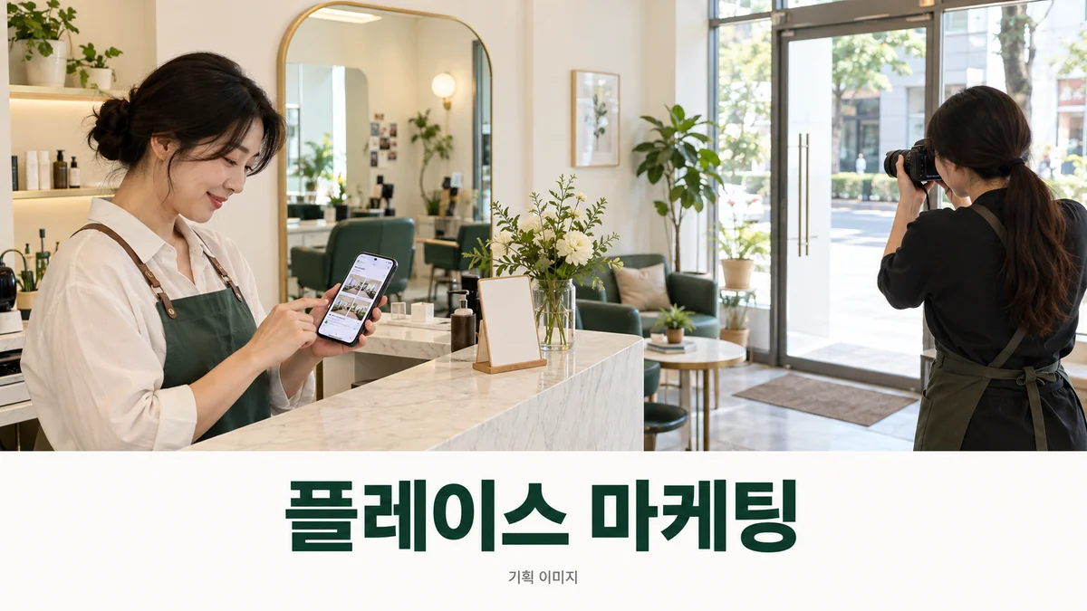 실제 매장 정보와 사진, 문의 경로를 정비하는 플레이스 마케팅 기획 이미지